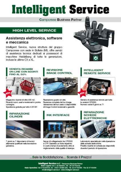 Pagina Intelligent service Poligrafico high level service